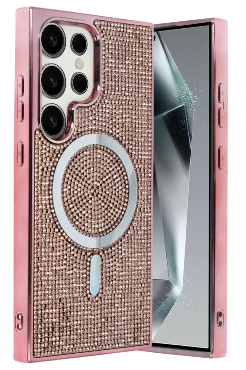 Joko Samsung Galaxy S23 Ultra Uyumlu Helen Magsafe Kapak - Pembe