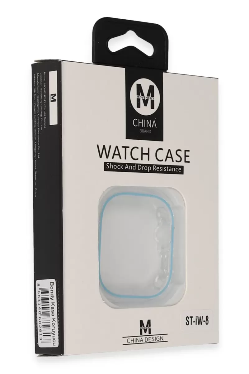 Movenchy Apple Watch 45mm Uyumlu Bondy Kasa Koruyucu - Sierra Blue