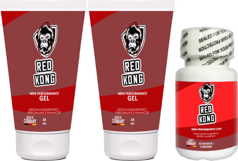 Red Kong Gel 2 Adet 50 ml Sert Performansınıza Jel + Red Kong 10 Lu Kaps Yüksek Güç