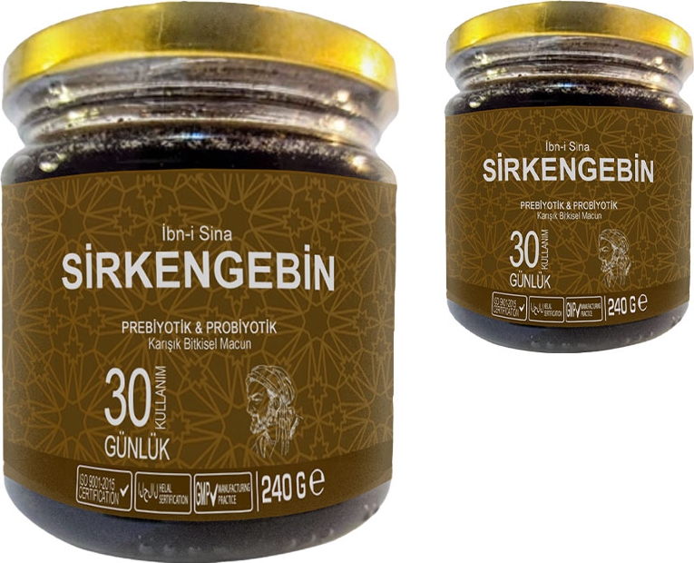 Ibn-I Sina Sirkengebin 2 Kutu Ballı Sirkeli Sarımsaklı Aromatik Prebiyotik Macun
