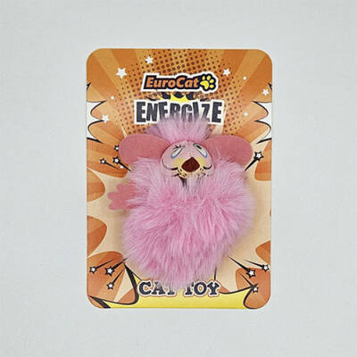 Pembe Tüylü Fare Kedi Oyuncağı