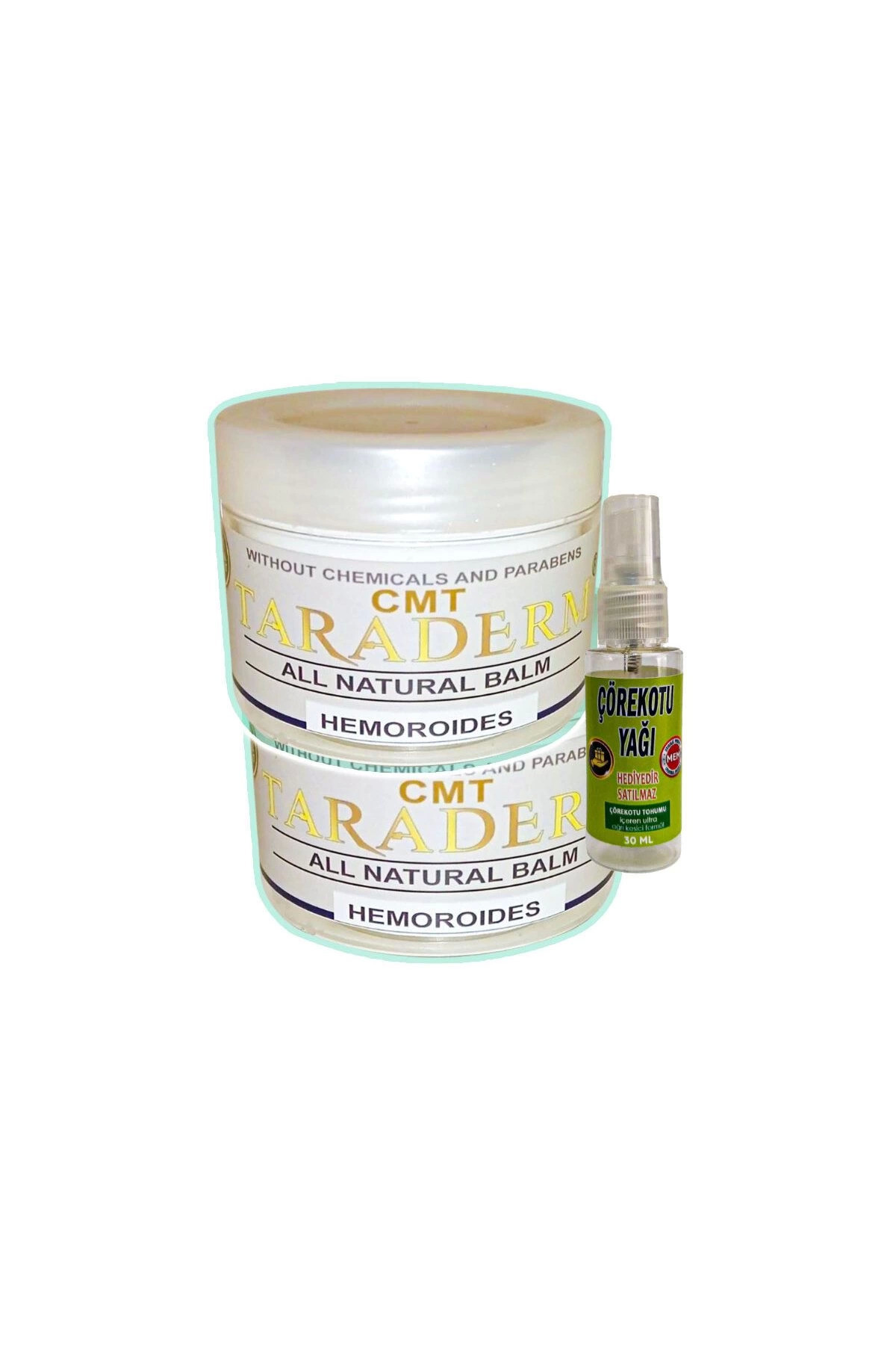 Taraderm 100 ml 2 Adet Rahatlatıcı Kremi + 30 ml Çörek Otu  Yağ