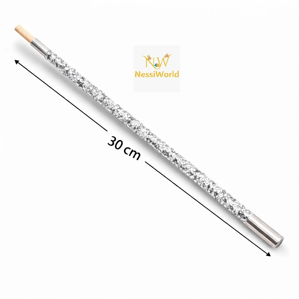 Şık Gümüş Payetli Sigara Tutacağı 30 cm Gatsby Parti Aksesuarı