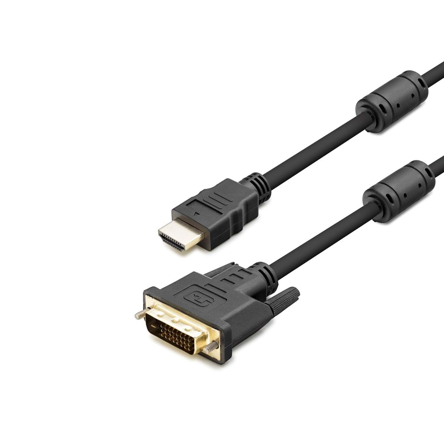 Dijital Görüntü Aktarım Kablo 1.8 m HDMI DVI-D 24+1