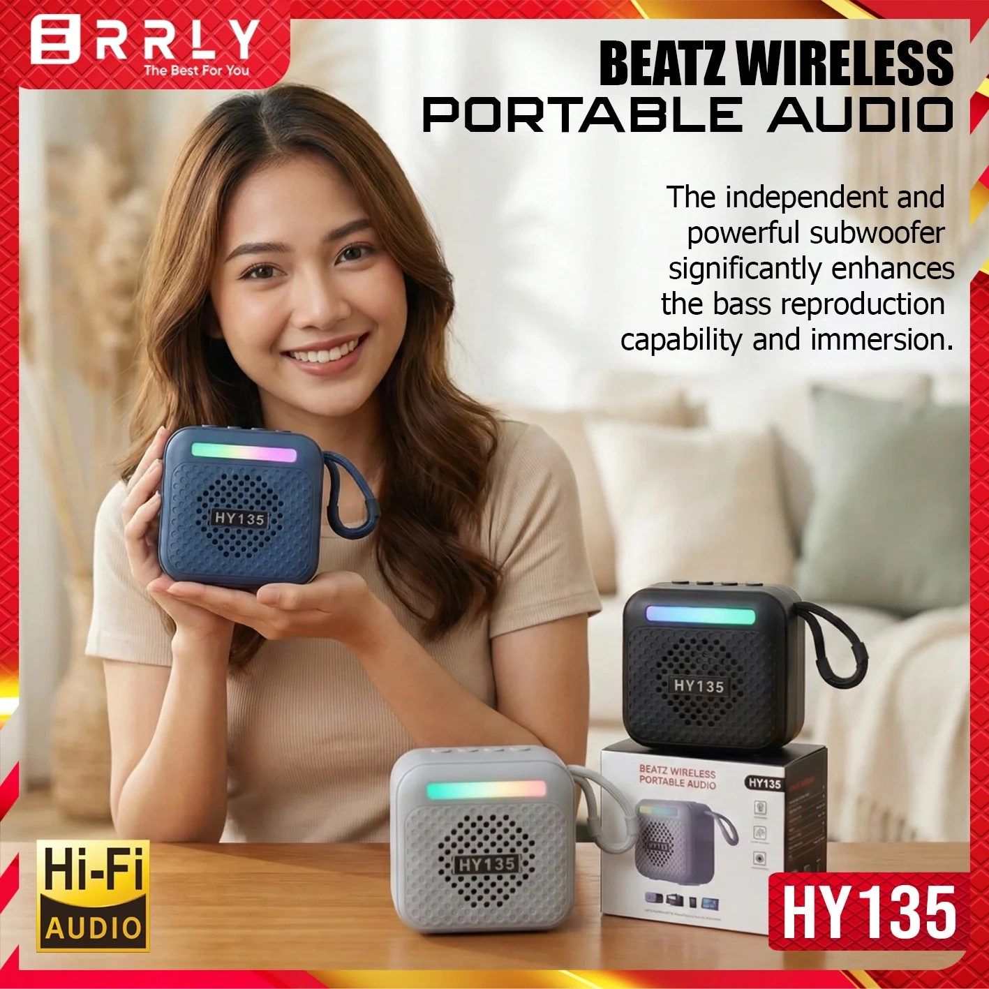 Şarjlı Bluetooth Müzik Çalar 1 Adet Taşınabilir