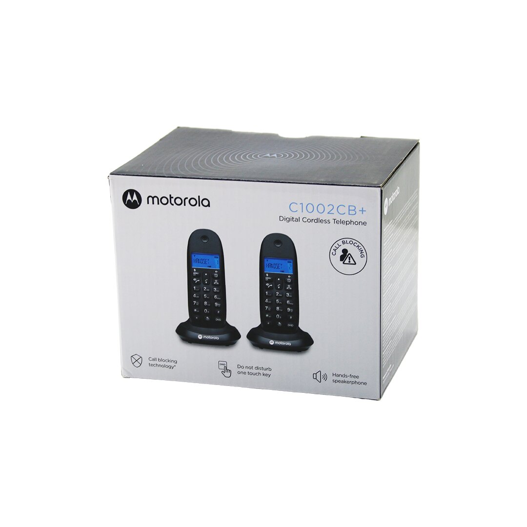 2PCS Siyah Dijital Kablosuz - Telsiz Telefon Arayan No Görme 50 Hafıza C-1002CB