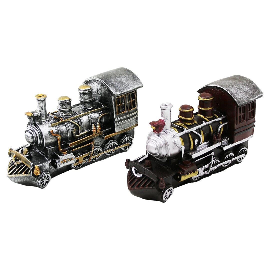 Vintage Tren Dekoratif Biblo 20x12x8cm Renkli Kumbara