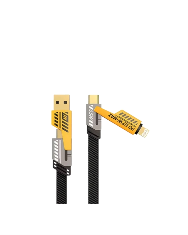 Metal Hızlı Veri Kablosu 4'ü 1 Arada 65W Güç iPhone Desteği