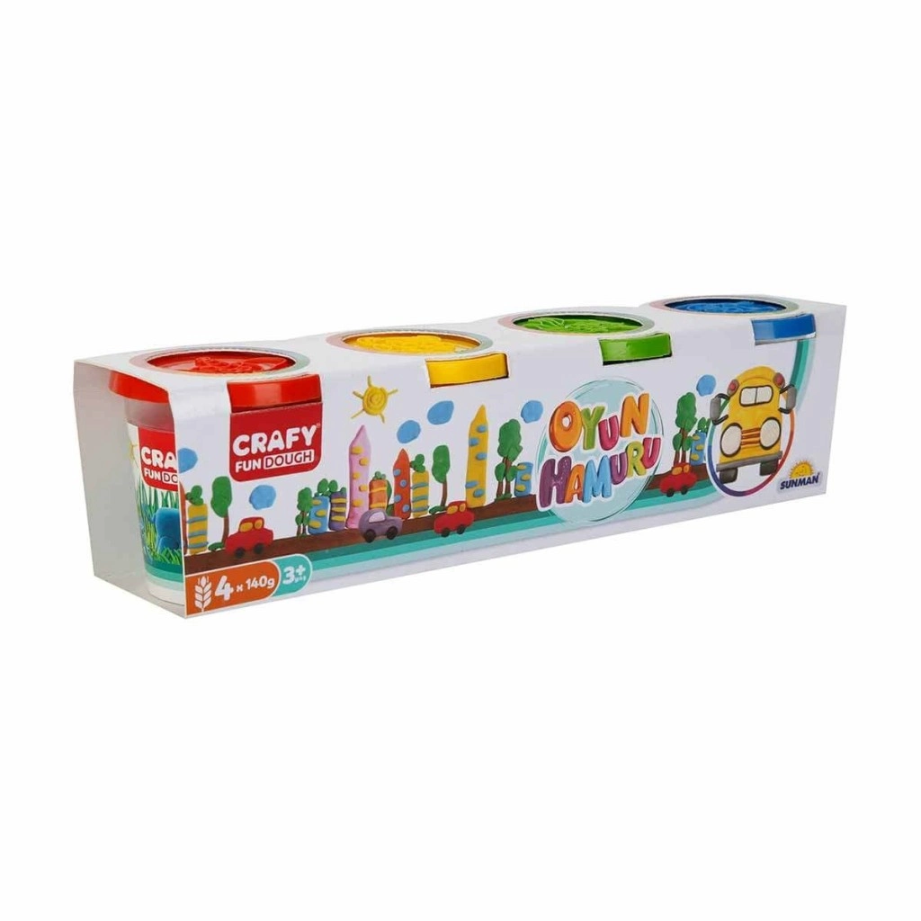 Renkli Oyun Hamuru 520 Gr 4'lü Set Çocuklar İçin