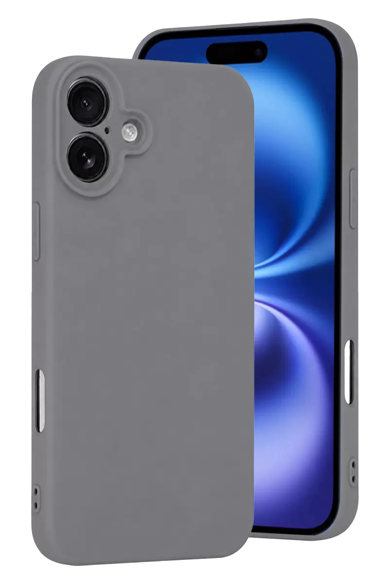 Apple iPhone 16 Plus Uyumlu Kılıf First Silikon - Gri