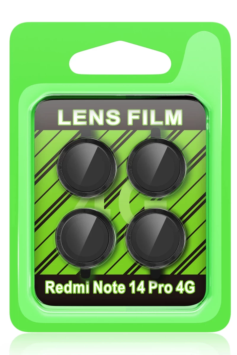 Xiaomi Redmi Note 14 Pro 4G Uyumlu Raze Metal Kamera Lens - Siyah