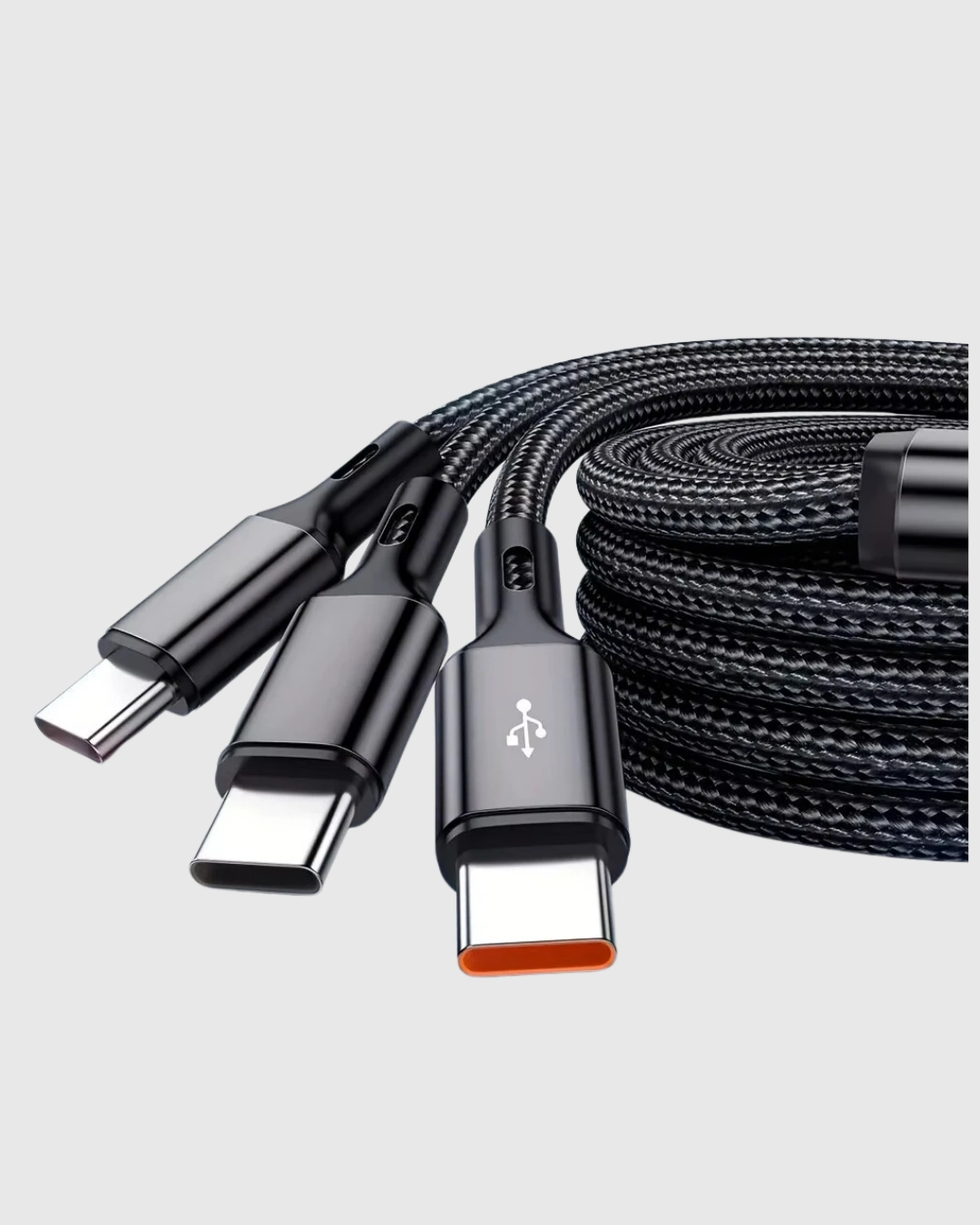 Pratik Hızlı Şarj Kablosu 1,2 Metre iOS Android Type-C Uyumlu