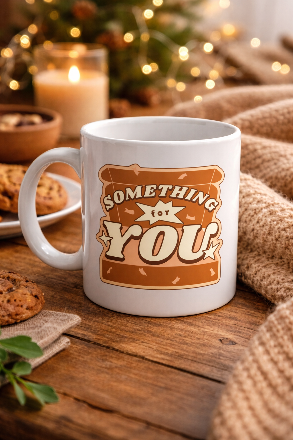 Something For You Tasarımlı Porselen Kupa Model 36 – Sevdiklerine Sıcak Bir Mesaj!