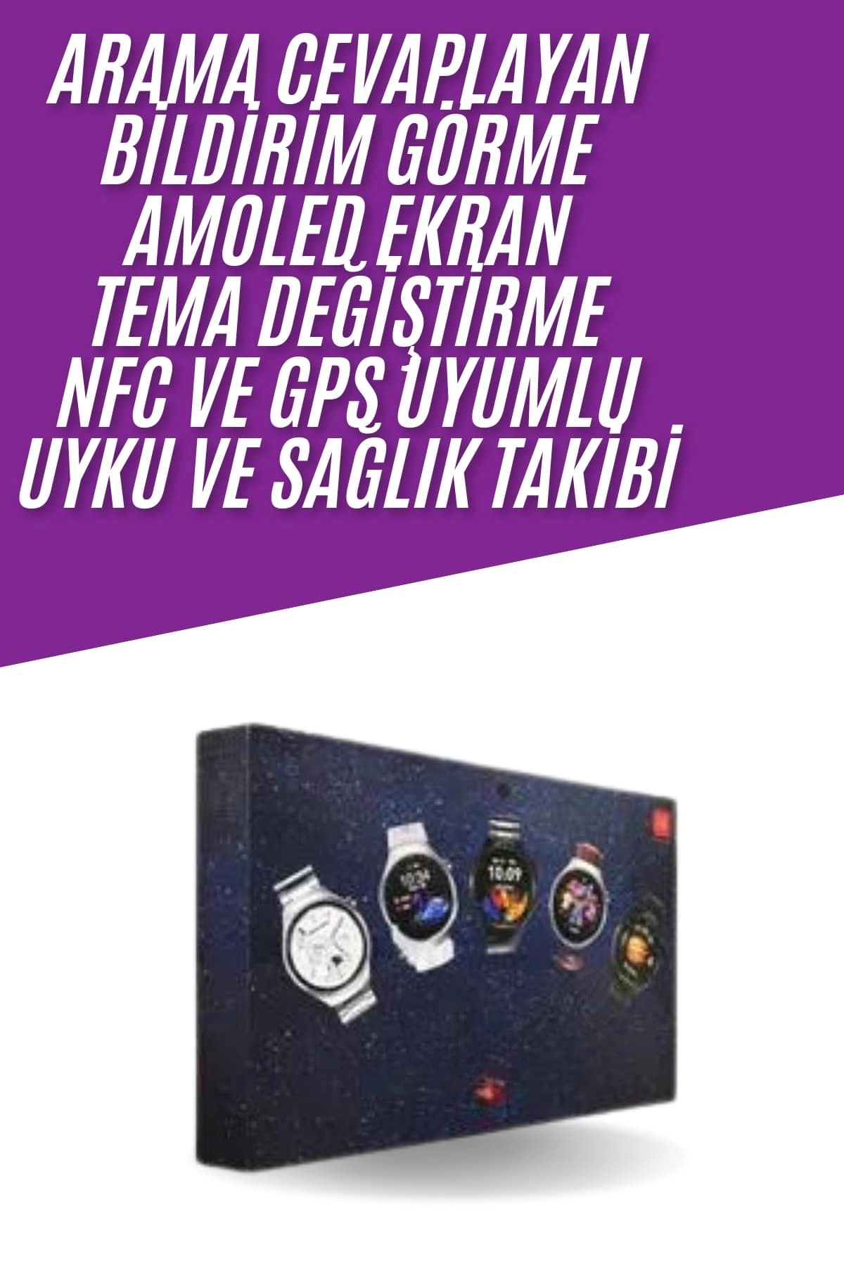 Şık Akıllı Saat 7 Kordonlu GPS Destekli Unisex