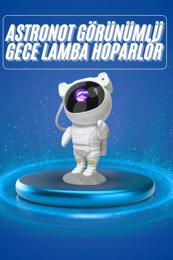 Sevimli Astronot Bluetooth Hoparlör ve Projeksiyon Lamba