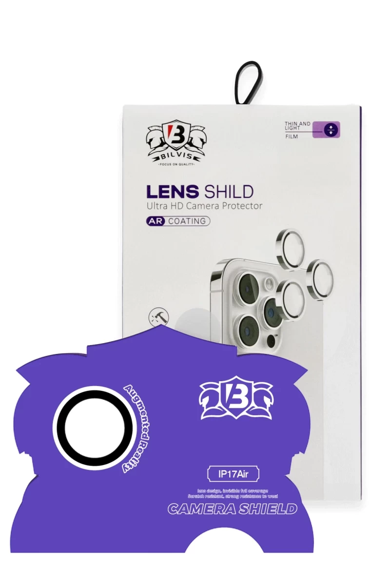 Apple iPhone 17 Air Uyumlu Bilvis Titan Kamera Lens - Gümüş