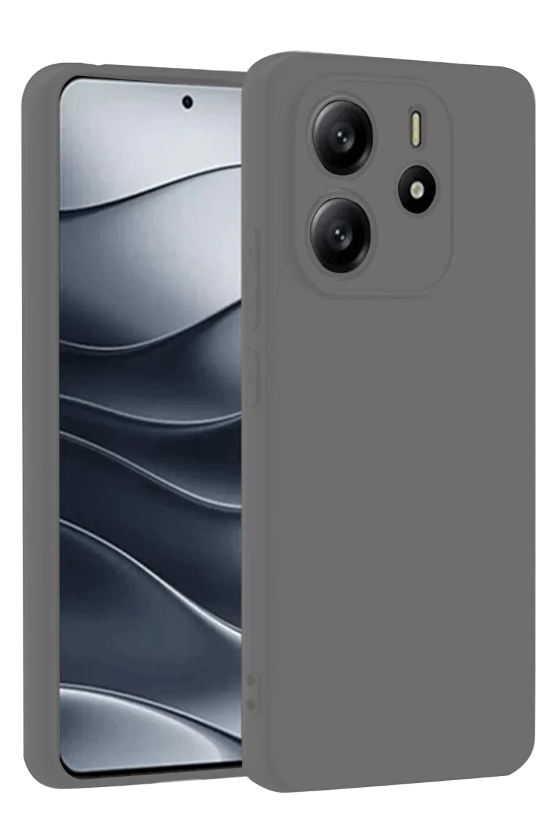 Xiaomi Redmi Note 14 4G Uyumlu Kılıf First Silikon - Gri