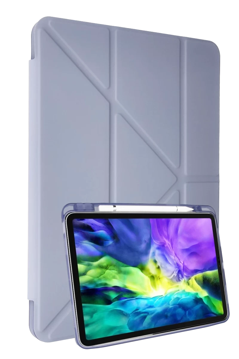 Apple iPad 2025 10.9 10.Nesil (A16) Kılıf Kalemlikli Mars Tablet Kılıfı - Lila