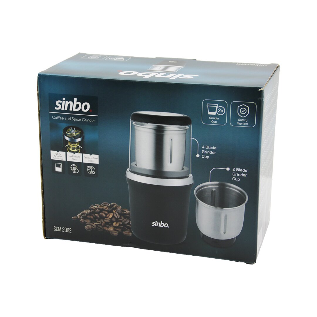 Kahve - Baharat Öğütücü Makine 2PCS Çelik Öğütme HAZNESİ=2 Bıçaklı - 4 Bıçaklı 100GR Öğütme 200W SCM-2982
