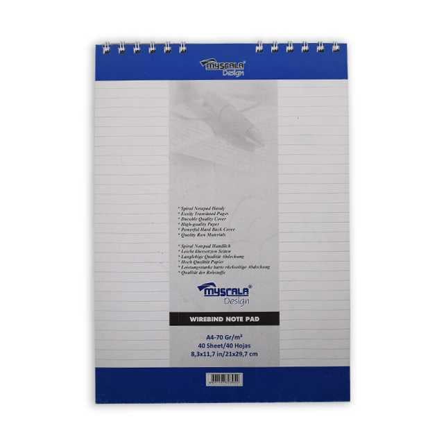 G0396 A4 40 Yaprak Spiralli Bloknot Çizgili 1 Adet