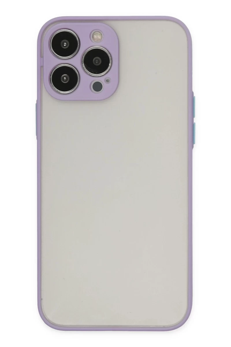 Apple iPhone 13 Pro Max Uyumlu Kılıf Montreal Silikon Kapak - Mor