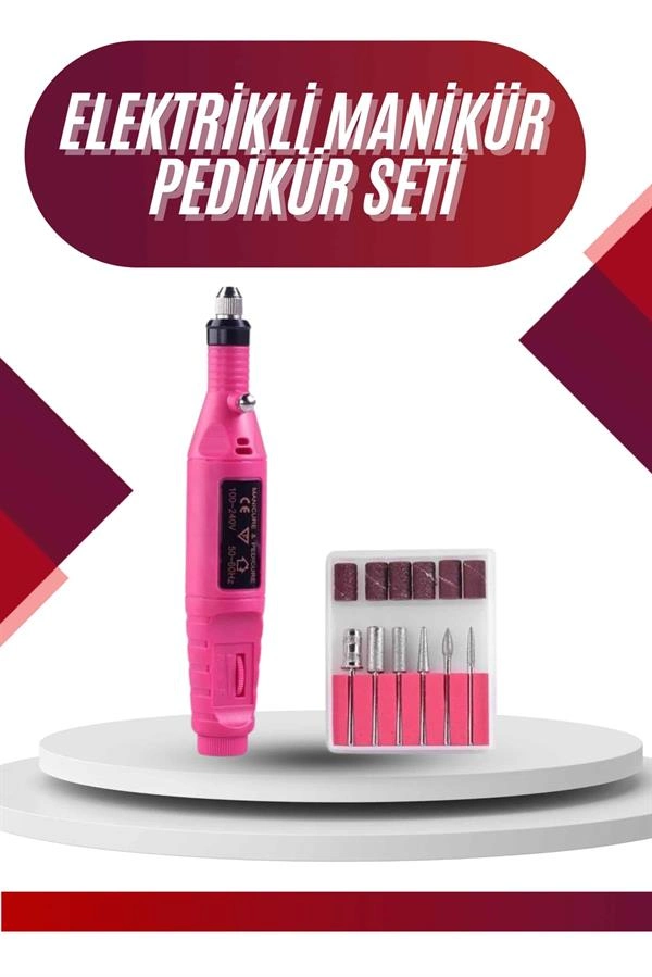 Profesyonel Elektrikli Manikür Pedikür Seti 5 Farklı Başlık