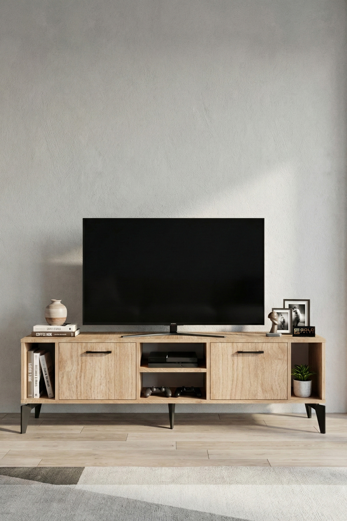 Linya TV Sehpası Suntalam Bej 160x35 cm