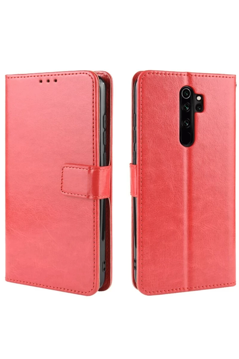 Xiaomi Redmi Note 8 Pro Uyumlu Kılıf Trend S Plus Kapaklı Kılıf - Kırmızı