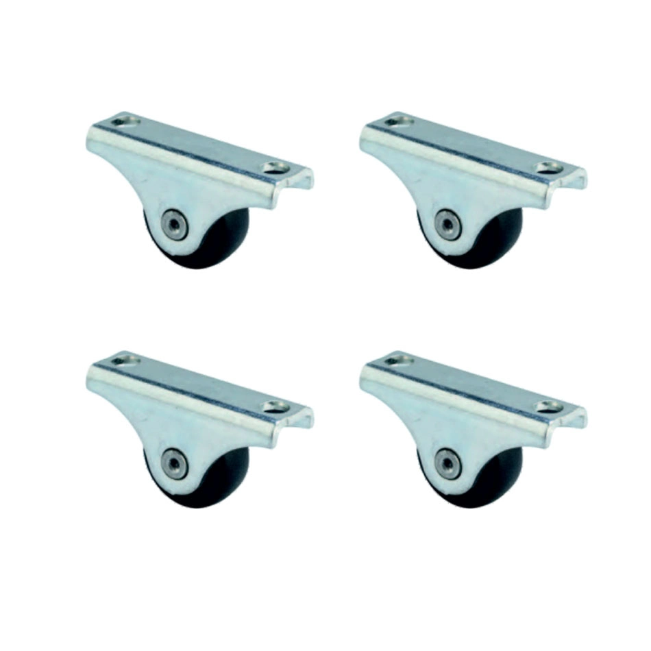 Siyah Furç Sabit Teker 20MM 4 Adet Set