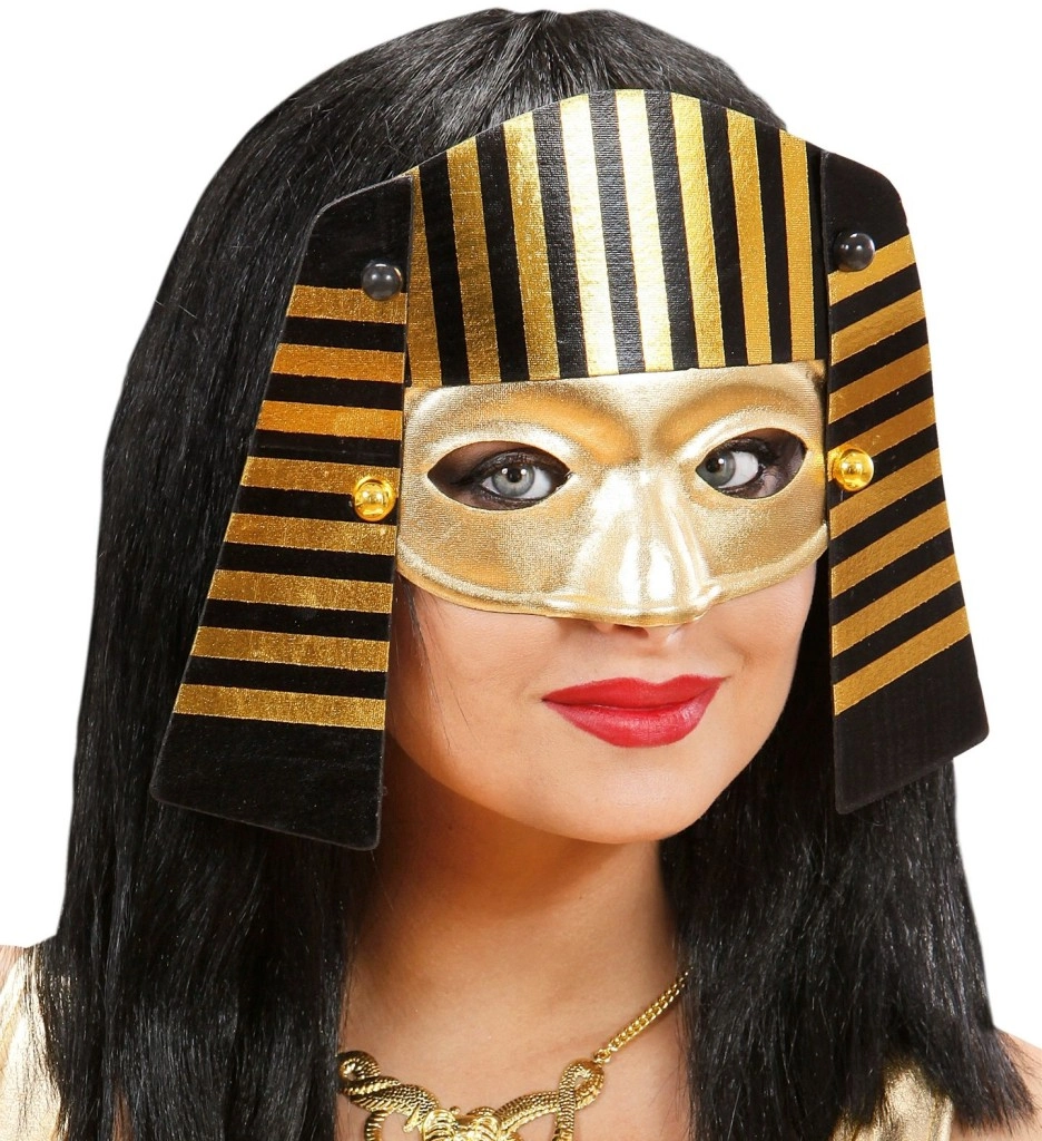Firavun Temalı Mısırlı Maske 21x23 cm Lastik Aparatlı