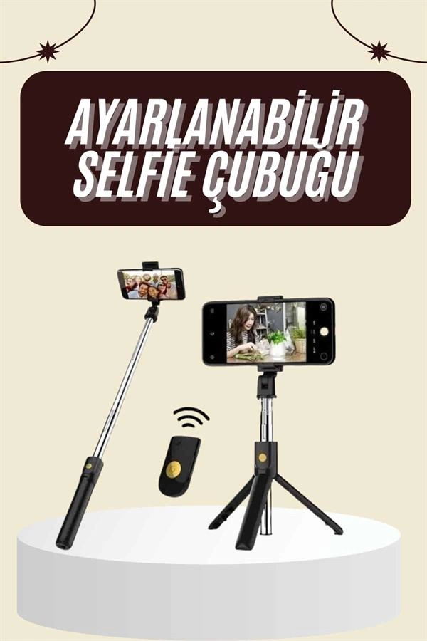 Manyetik Bluetooth Selfie Çubuğu ve Tripod 186 mm