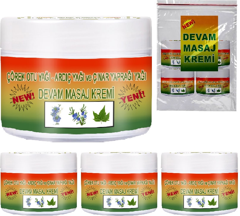Deva-Devam Kremi 4 Adet Çörek Otlu Ardıç Yağı ve Çınar Yaprağı Yağı Ile Güçlendirilmiş Krem