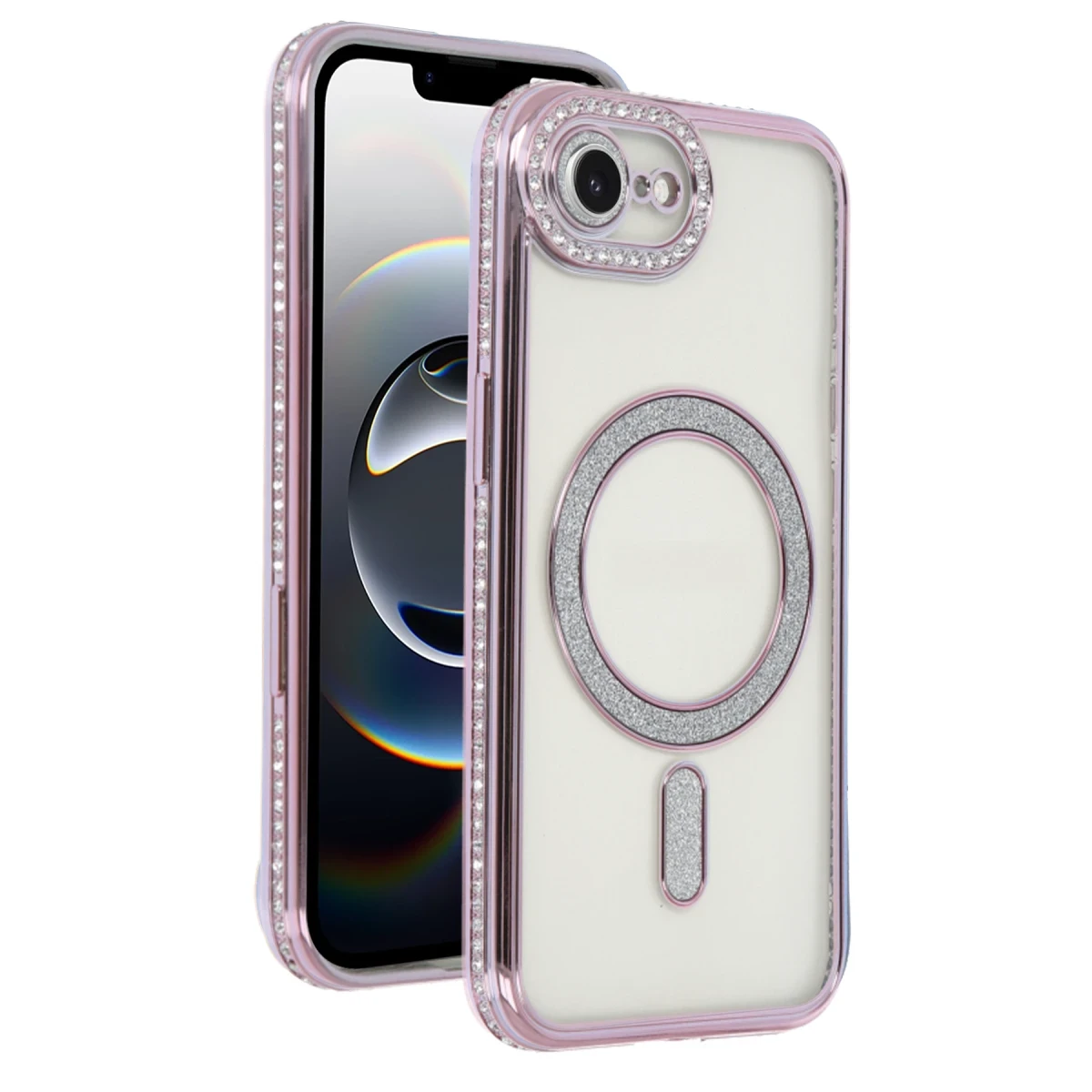 Apple iPhone 16E Joke Simli Magneticsafe Kılıf - Pembe