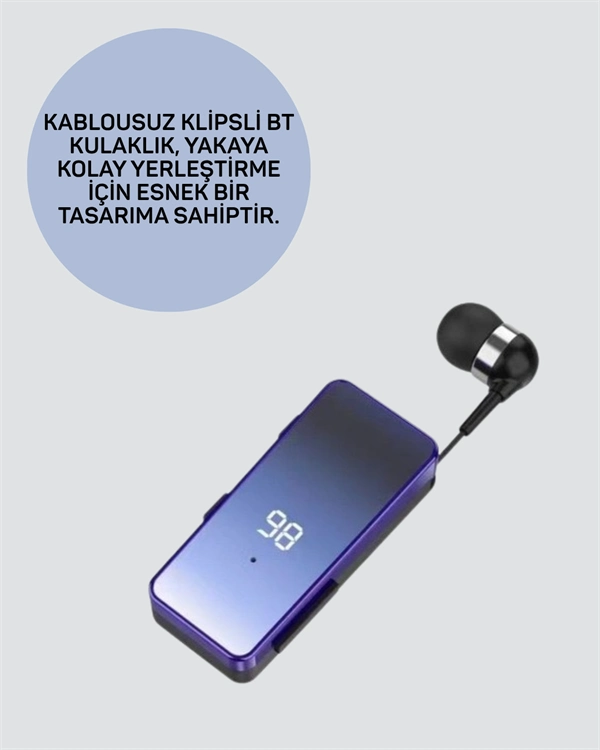 Akıllı Kablo Yönetimli Otomatik Kulaklık - 30 cm Esnek Kablo