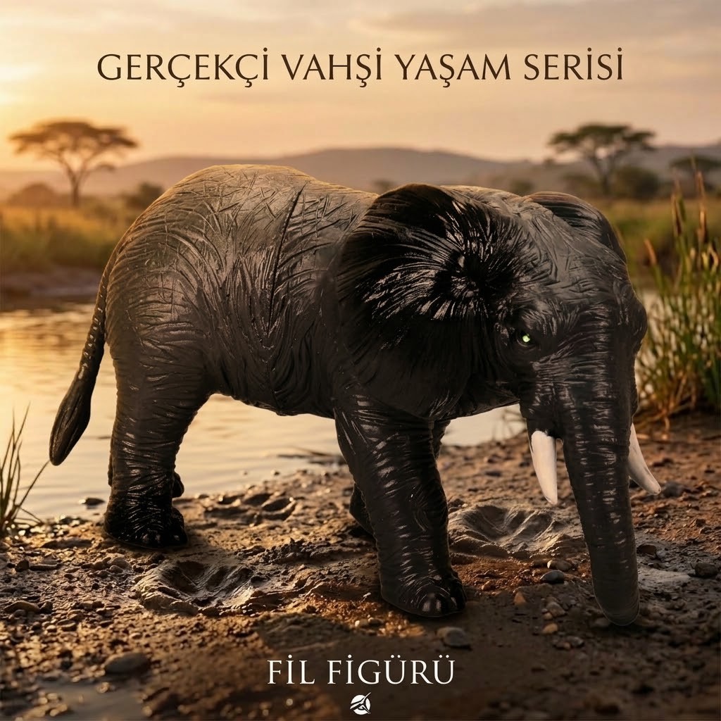 Yumuşak Soft Sesli Vahşi Hayvanlar Dünyası 27 cm - Fil
