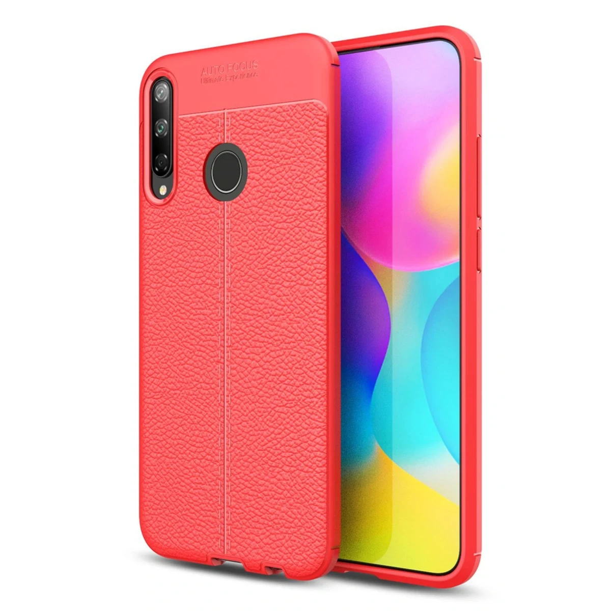 Huawei P40 Lite E Kılıf Auto Focus Kapak - Kırmızı