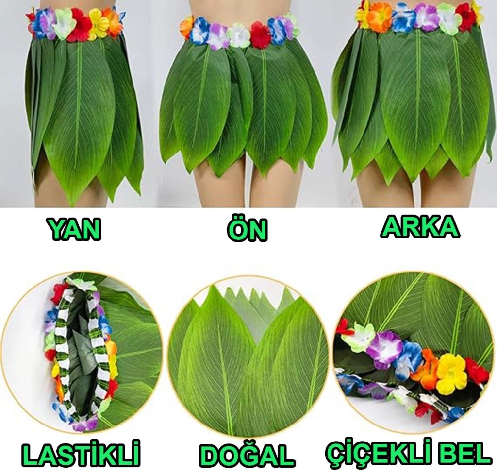 Hawaii Yapraklı Parti Eteği Çocuk Boy 1 Adet