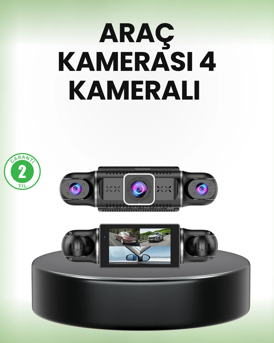 GPS’li 4 Kameralı Araç İç Dış Kayıt Sistemi 1080P WiFi Destekli