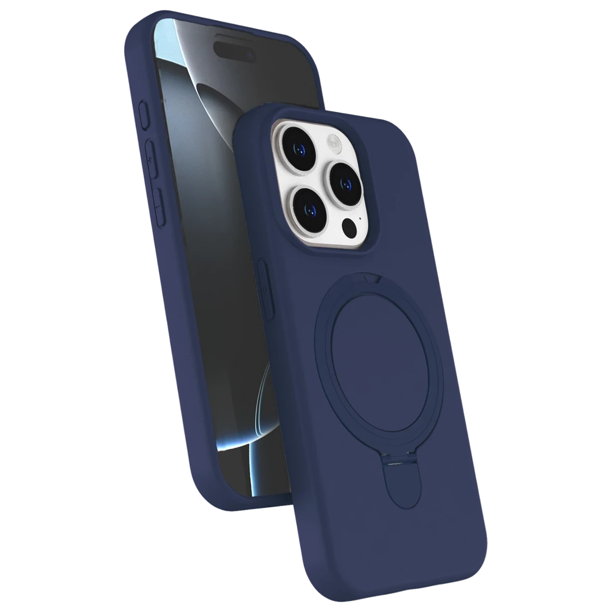 Apple iPhone 15 Pro Max Regal Magsafe Standlı Kapak - Lacivert