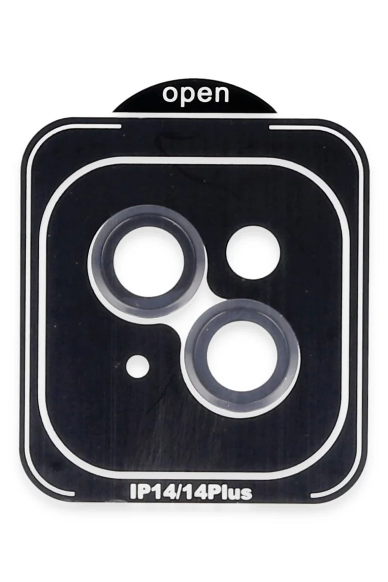 Joko Apple iPhone 14 Uyumlu PVD Metal Kamera Lens - Siyah
