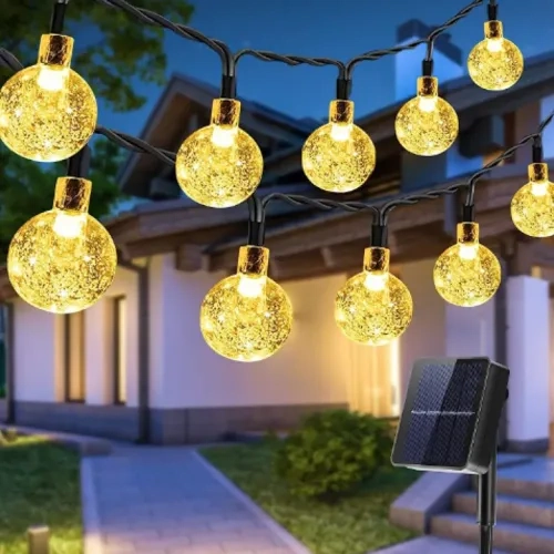 Fonksiyonel 50 LED Solar Işık Zinciri 7 Metre Bahçe