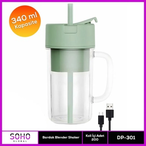 Pratik Bardak Blender Shaker 600 ml Spor İçin