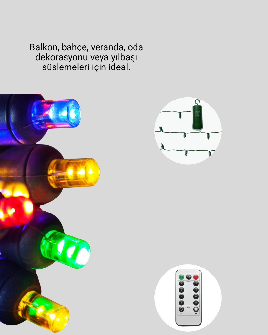 Estetik 2x2 Metre Perde LED Işık Seti