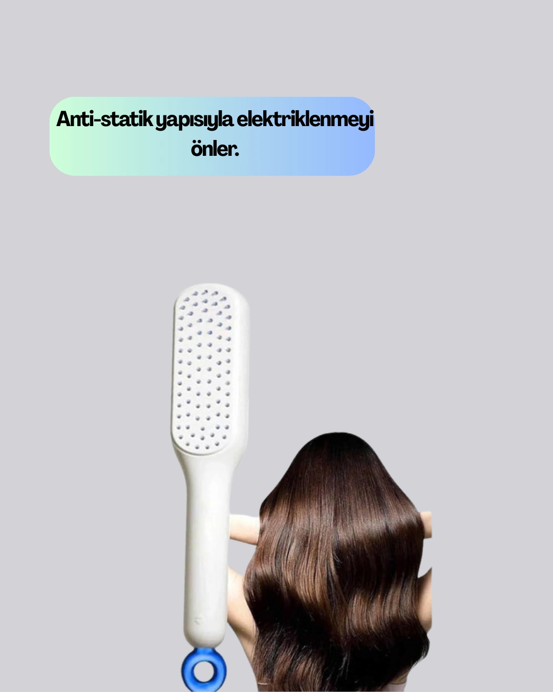 Taşınabilir Pratik Mekanizmalı Saç Tarağı 22x4 cm