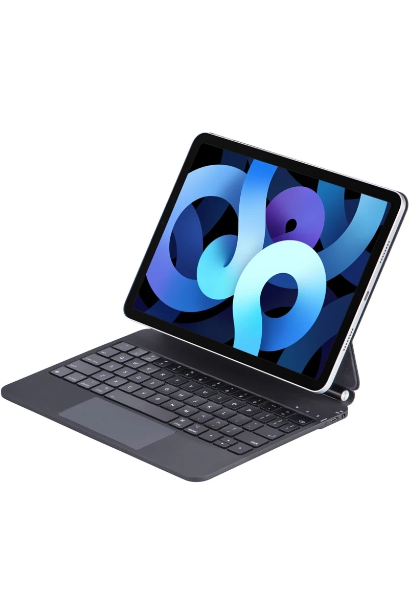 Apple iPad Pro 13 (2024) Kılıf X9P Magic Manyetik Klavyeli Tablet Kılıfı - Siyah