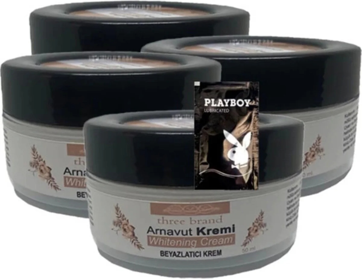 Three Brand 4lü Birden Arnavut Kremi Whitening Cream Bölgesel  Kremi 50 ml + 1 Hediye Jel