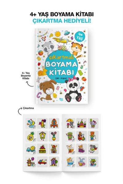 Çıkartmalı Boyama Kitabı  4 Yaş +