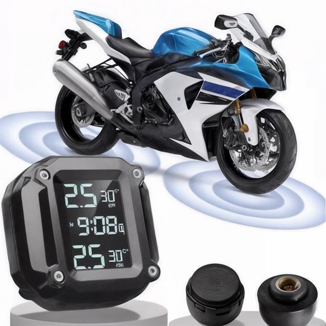 PM-28656 Motosiklet Kablosuz Lastik Basınç ve Sıcaklık İzleme Sistemi (TPMS)