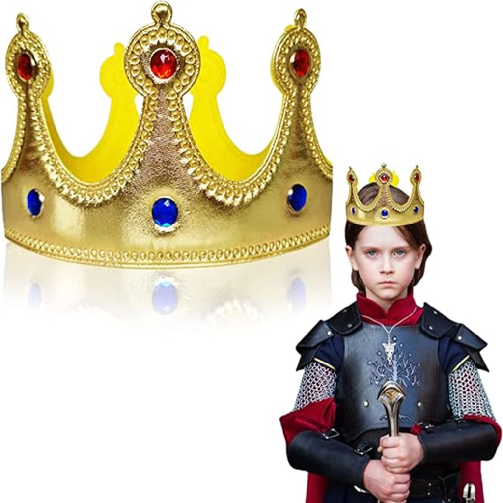 Şık Altın Renk Kral Tacı 57 cm Çocuklar İçin
