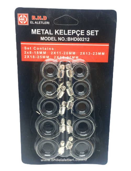 10 Parça Metal Hortum Kelepçesi Set